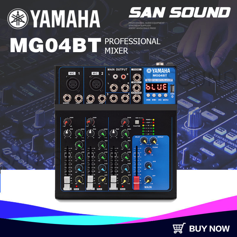 Original yamaha mg04bt 4channel audio mixer w bluetooth usb sound mixer