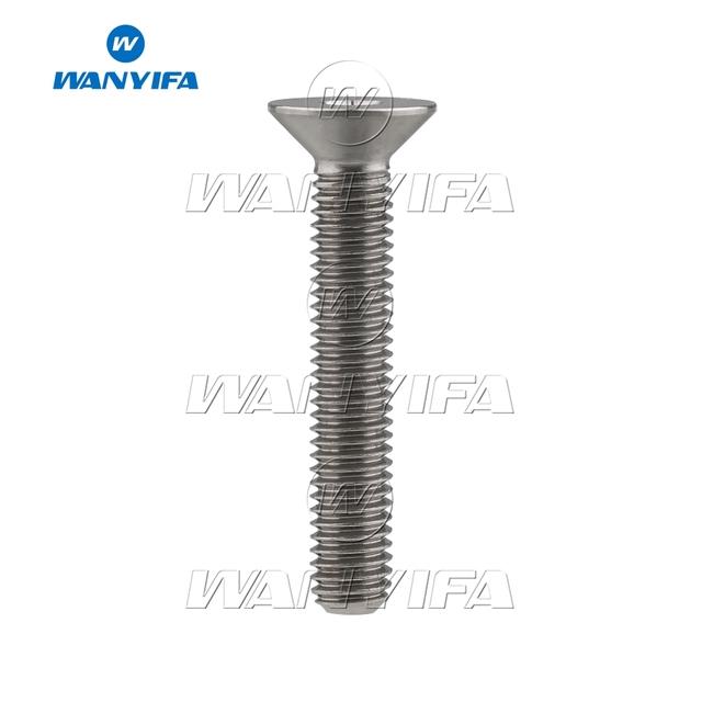 Wanyifa Titanium Bolt M5x10 12 15 20 25 30mm Flat Countersunk Head Hex ...