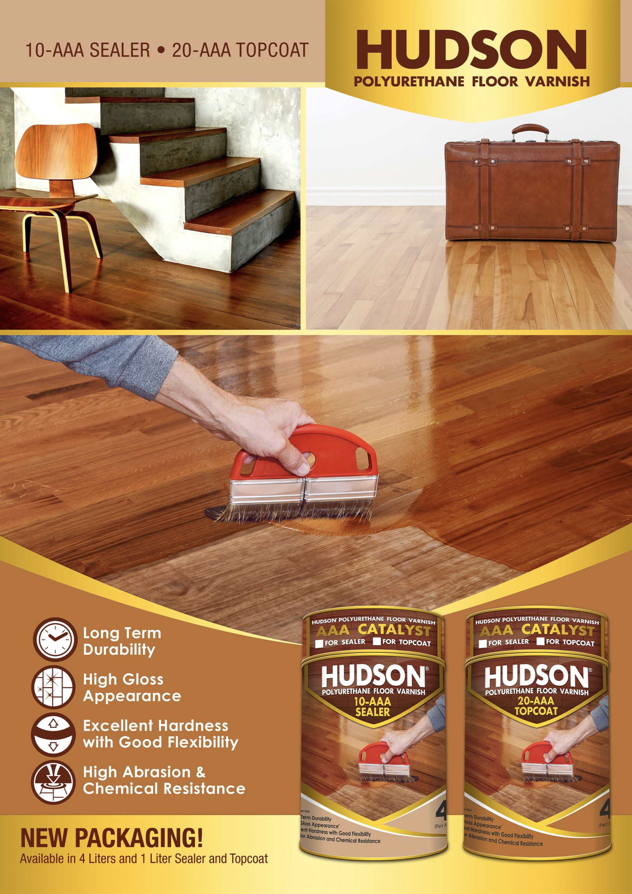 Hudson Polyurethane Floor Varnish (PU Topcoat Sealer Reducer