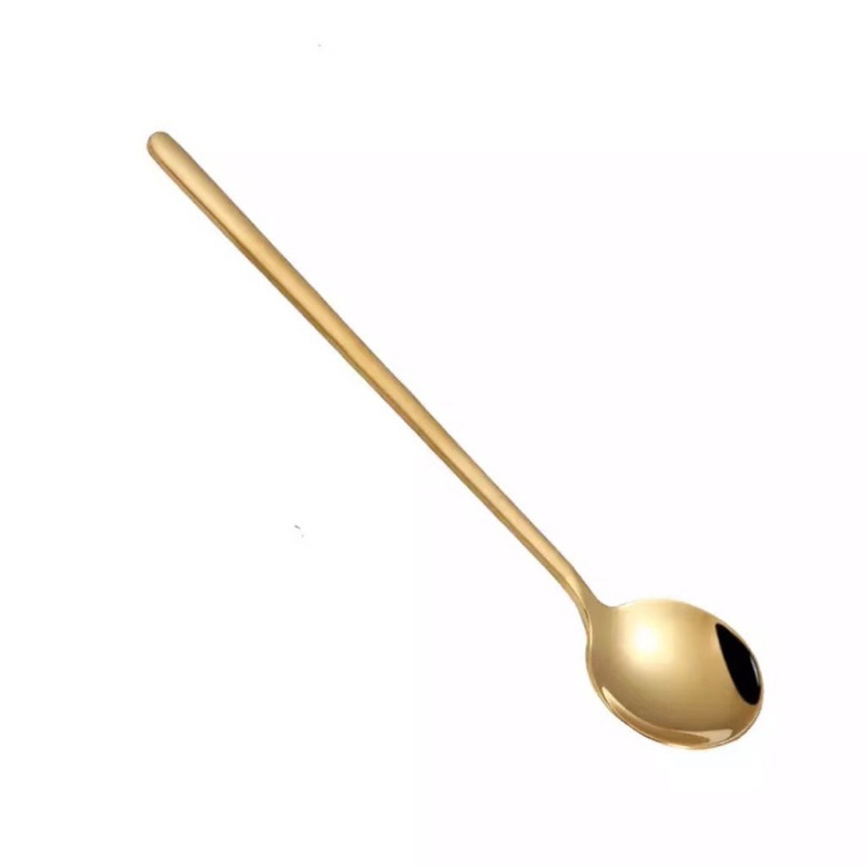 Tea Coffee Mixing Spoon Round Shape Stainless Steel Dessert Ice Cream