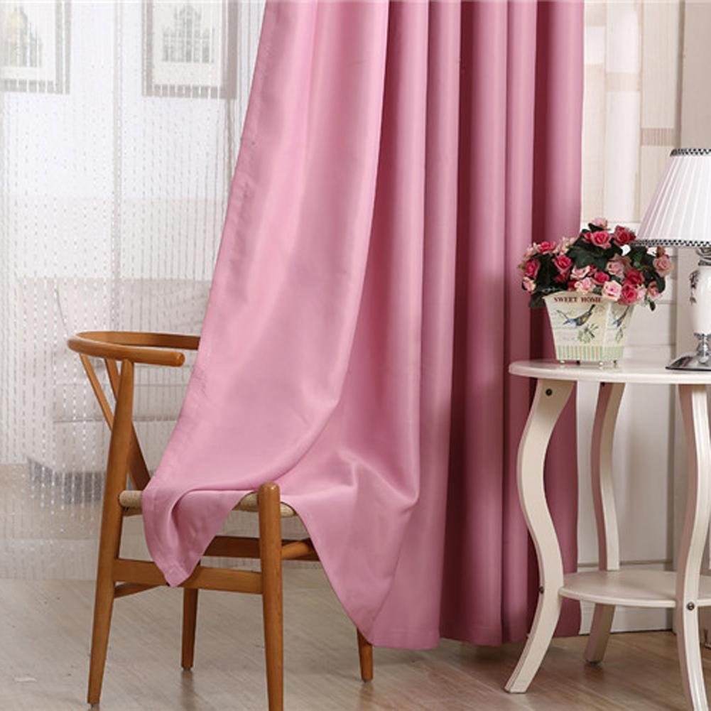 Hàng mới Về Đồng Màu Sợi Polyester Làm Tối Màn cho Phòng Khách Phòng Ngủ