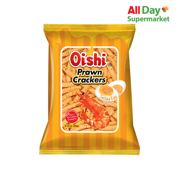 Oishi Prawn Crackers Salted Egg 60G | Lazada PH