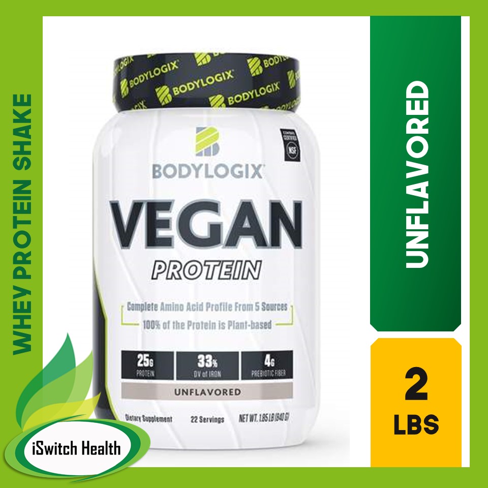 BodyLogix Vegan Protein 1.85 lbs Unflavored Vegan Protein Powder