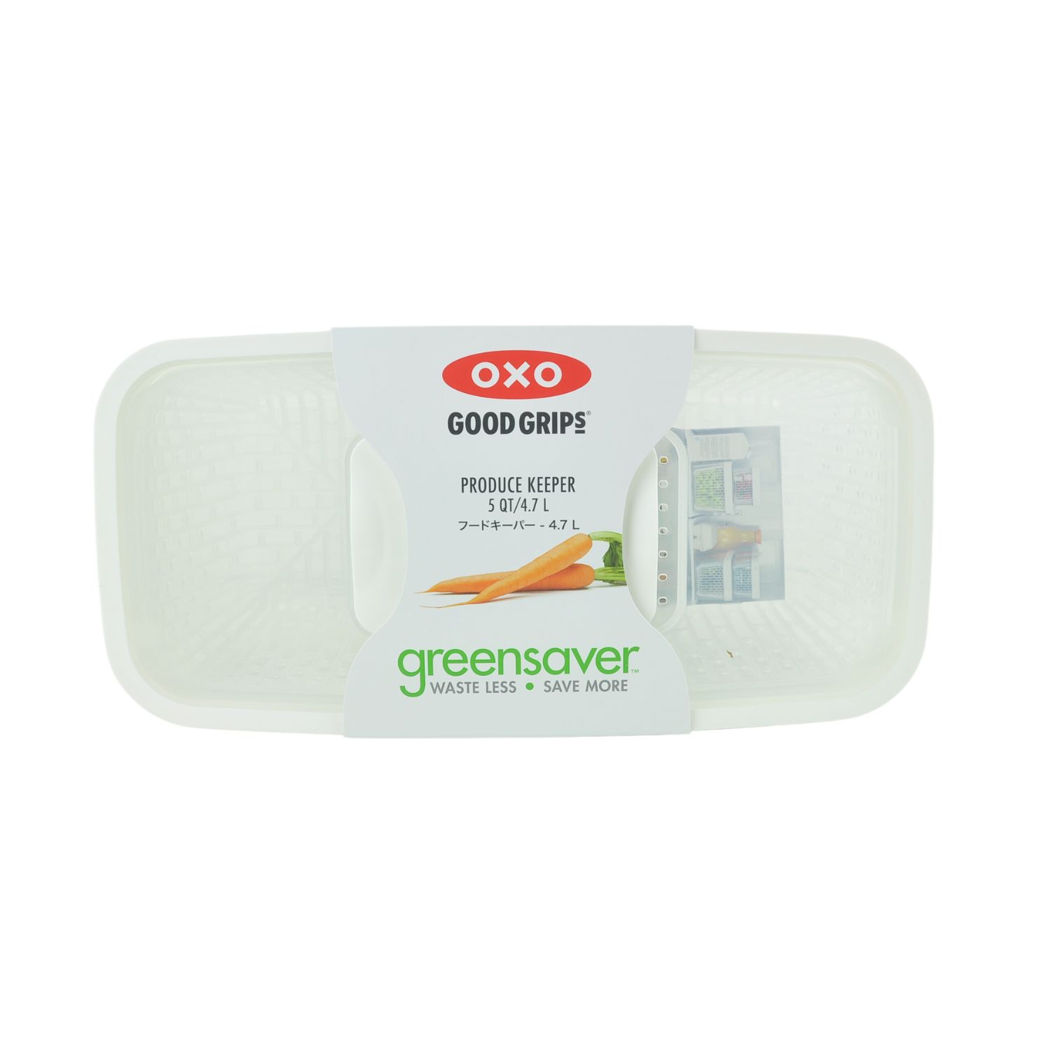 OXO GreenSaver 1.6 Qt. Rectangular Polypropylene Produce Keeper with  Colander and Lid