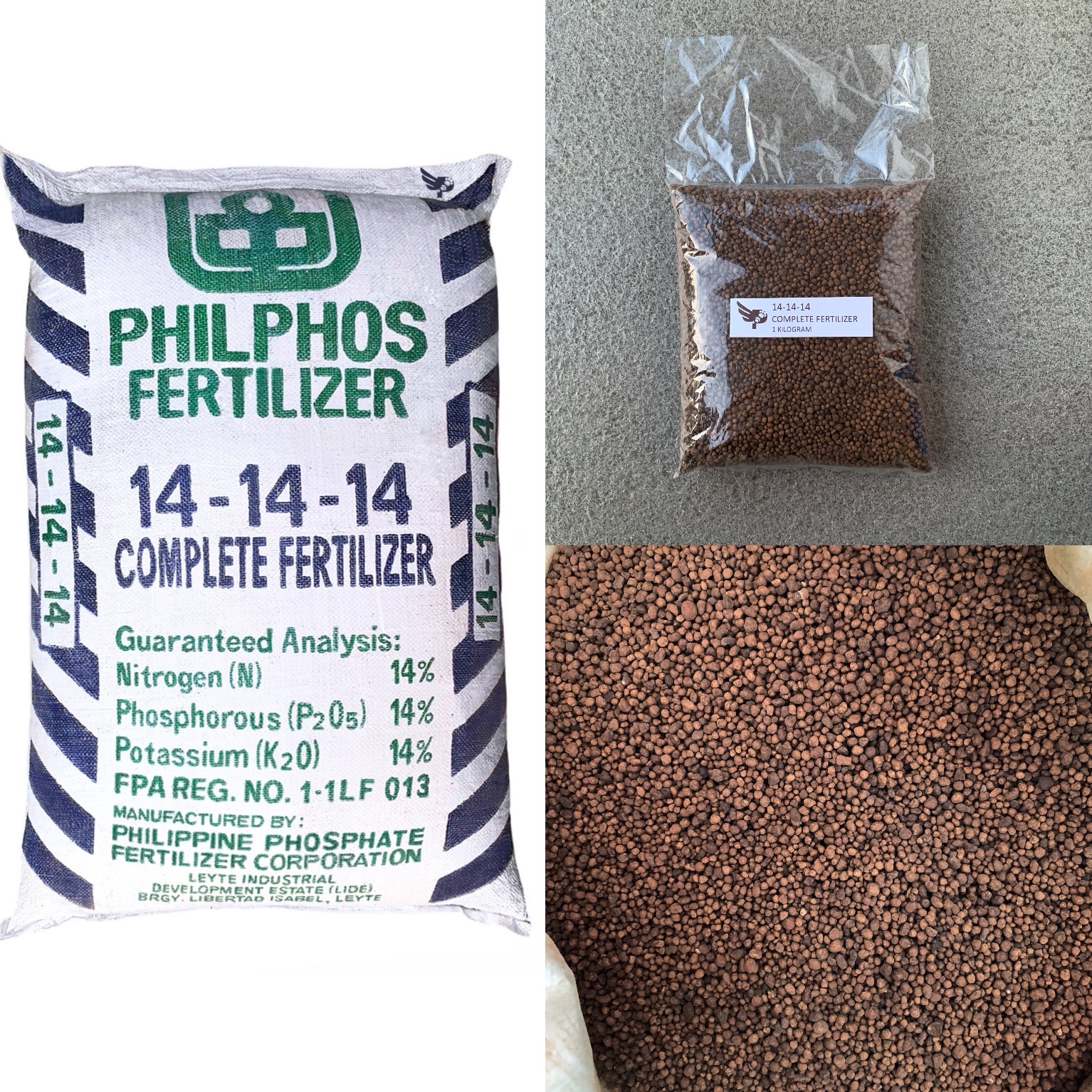 PHILPHOS Fertilizer 141414 Complete Fertilizer 1kg Repacked 1