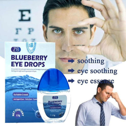 ZB Blueberry Eye Drops Ultimate Clarity & Comfort for Dry, Itchy, and Fatigued Eyes Natural