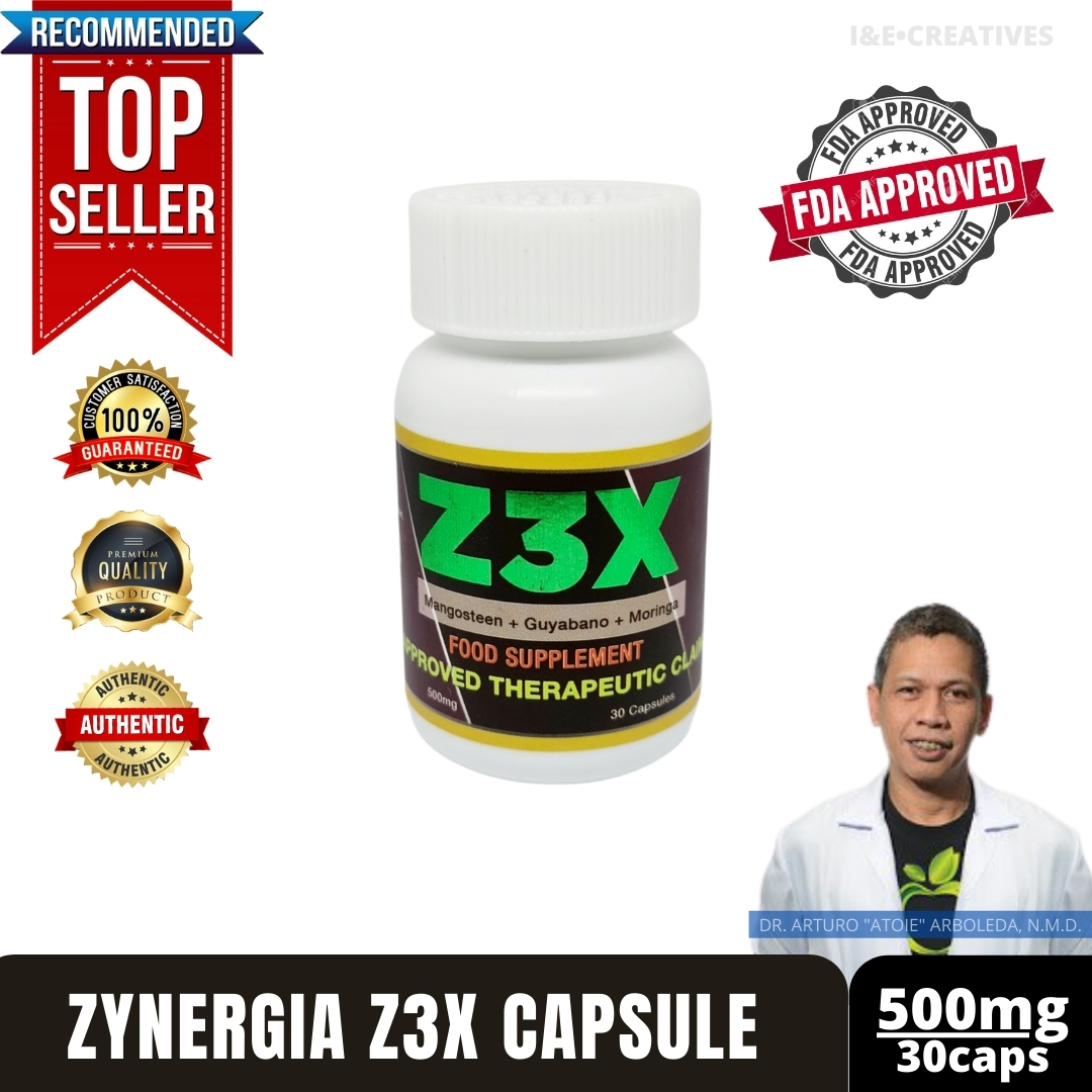 Original Zynergia Z3X (Mangosteen + Graviola + Moringa) 500mg / 30 ...