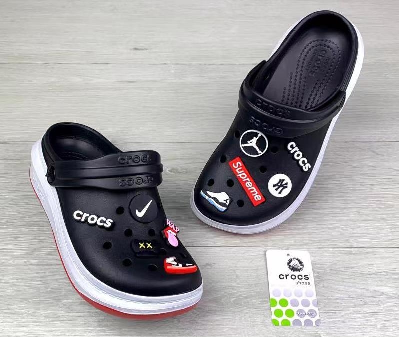 New crocs korean fashion with jibbitz design Black color Lazada PH