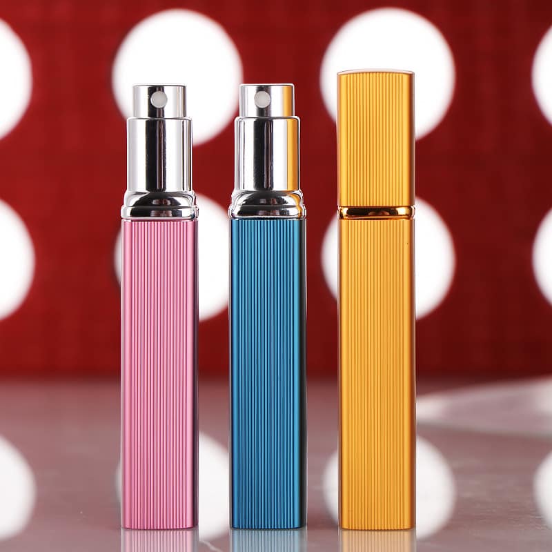 12ml Refillable Perfume Bottles Nozzle Spray Metal Case Atomizer Bottle  Aluminum