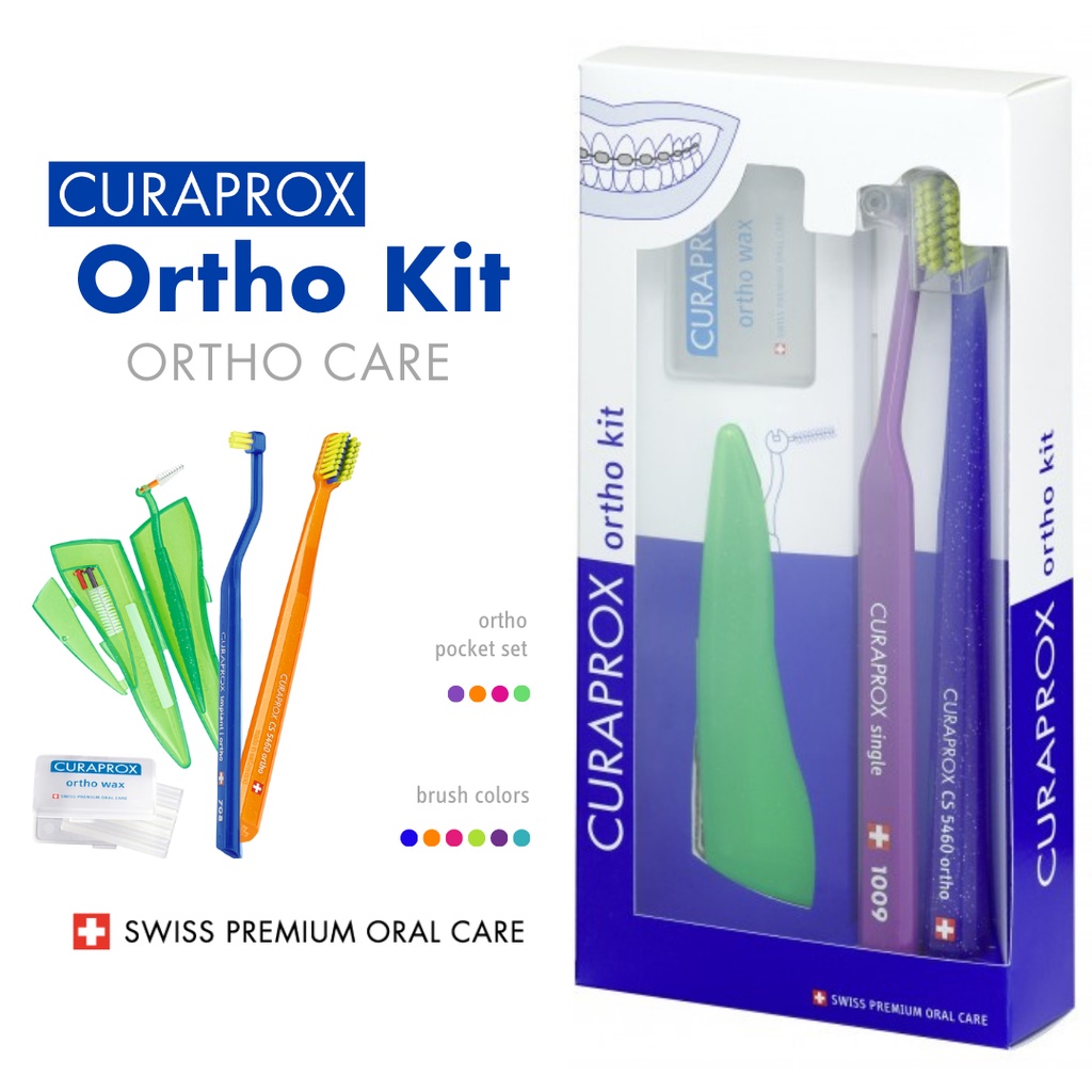 Curaprox Complete Ortho Kit Set for Braces with Toothbrush Interdental