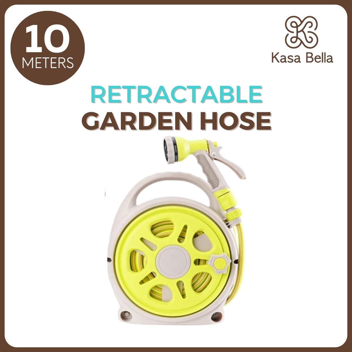 Kasa Bella - Garden Hose with Reel, Retractable Hose, Retractable Hose  Reel, Water Hose Reel, Retractable Water Hose, Retractable Garden Hose, Garden Hose Complete Set