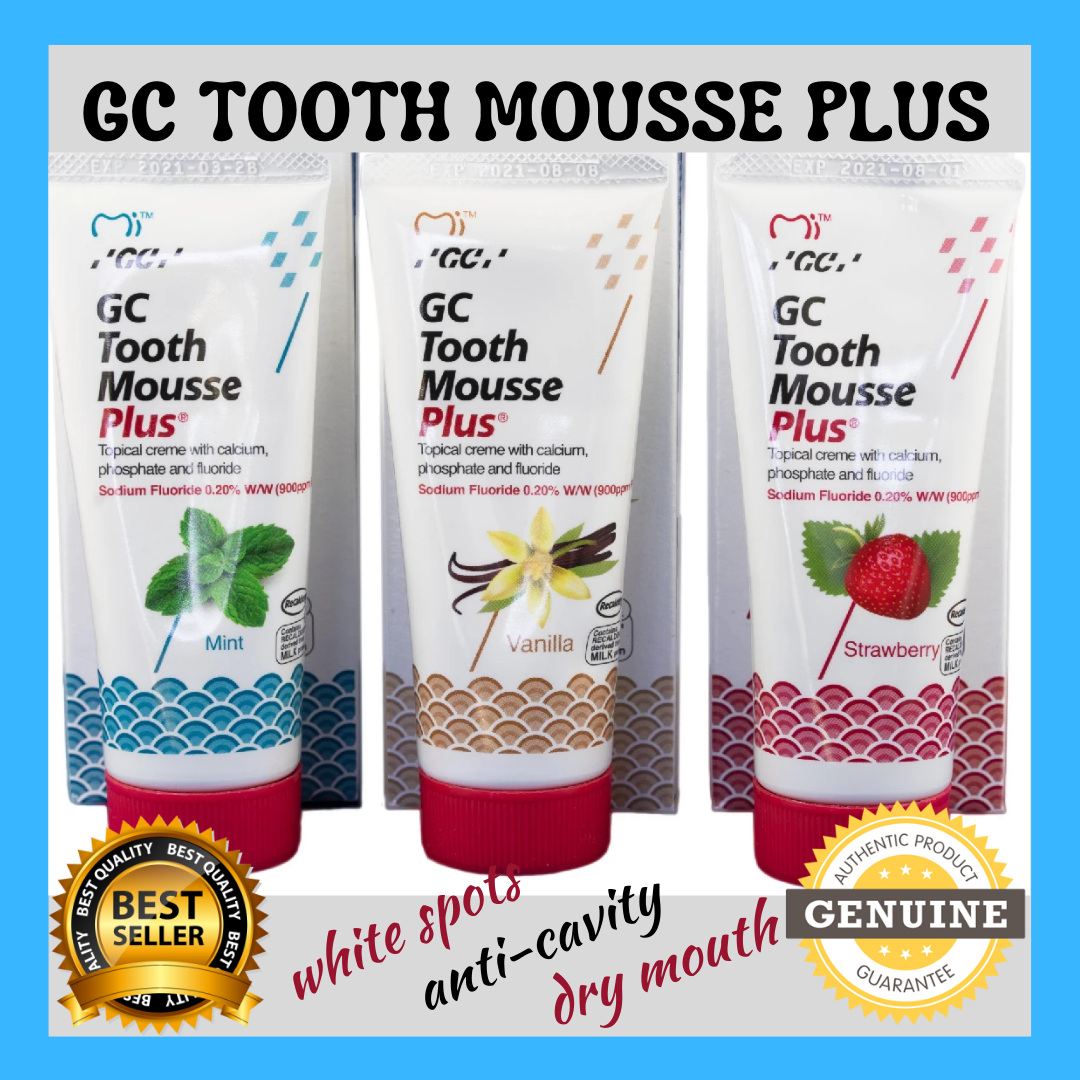 GC TOOTH MOUSSE PLUS FOR KIDS 6 YEARS OLD ONWARDS:GC TOOTH MOUSSE PLUS, ANTI  CAVITY, RECALDENT, DRYMOUTH, MWHITE SPOTS, STAINS, DENTAL  BRACKETS, PREGNANT, BRACES, RETAINERS, TOOTH DECAY, DENTAL PLAQUE, TOOTH  CREAM, DENTIN HYPERSENSITIVITY, SENSITIVITY, ADULTS