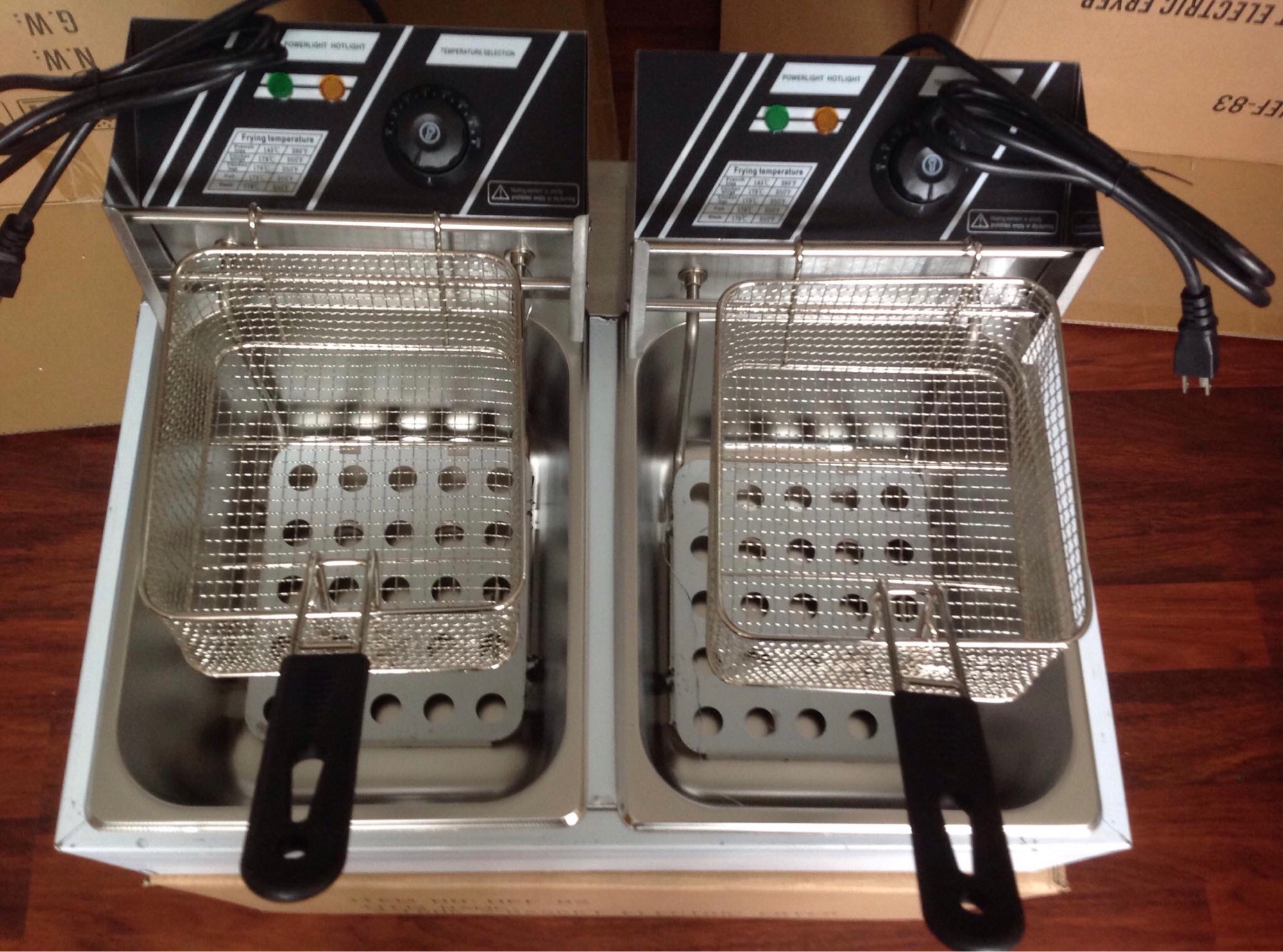 6Liter x 2 tubs Electric Double Deep Fryer Heavy Duty Brandnew Deep