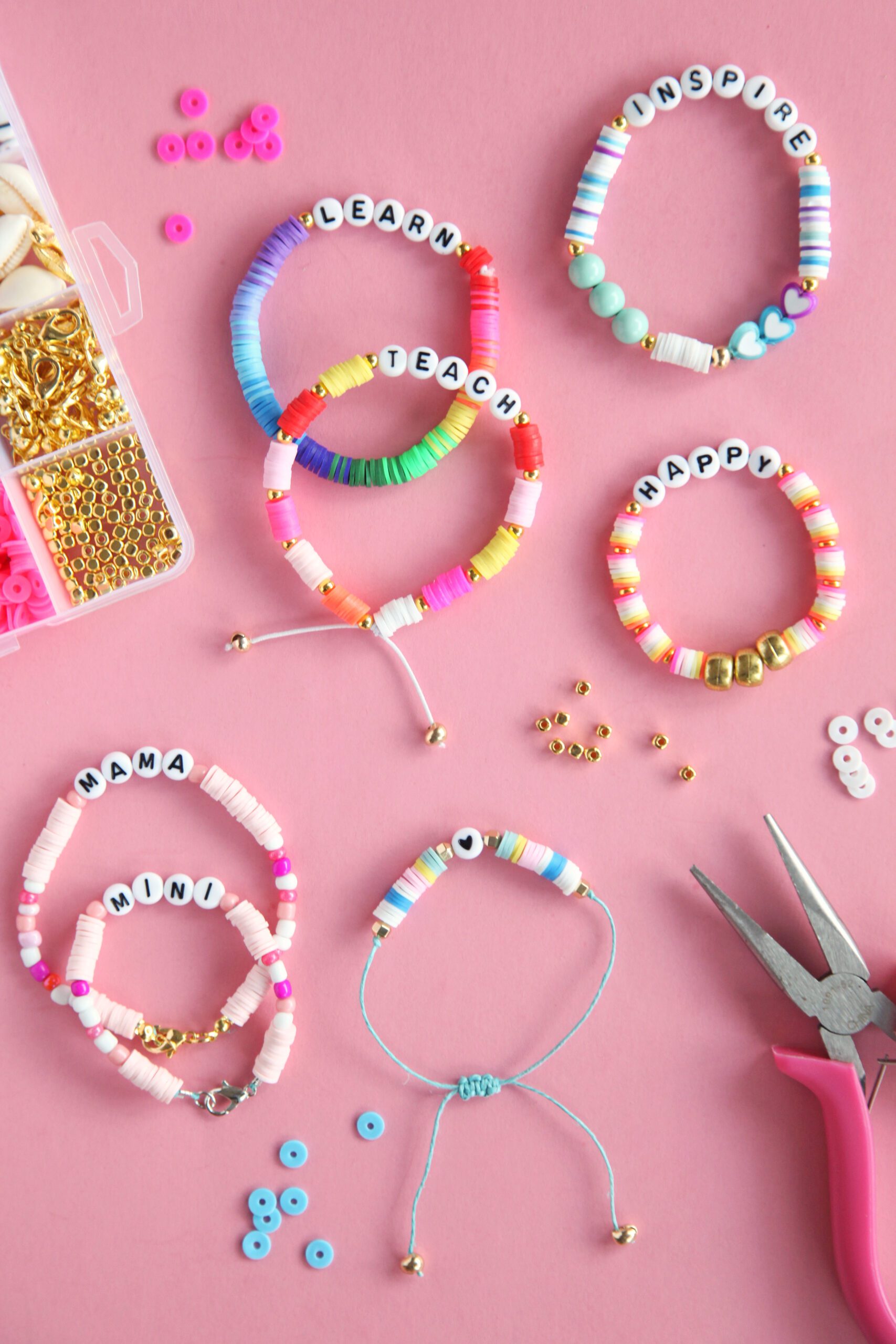Jewelry Making Kit Alphabet Letter Glass Beads Bracelets Diy Bead Craft Kit  Set Gift For Her Women Wife Girlfriend Adult Kid