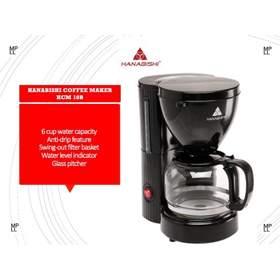 Hanabishi HCM-10B Coffee Maker (Black 