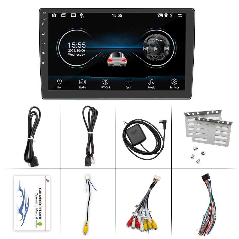 【GEARELEC】9Inch Car Stereo Android Car Radio in-Dash GPS Navigation ...