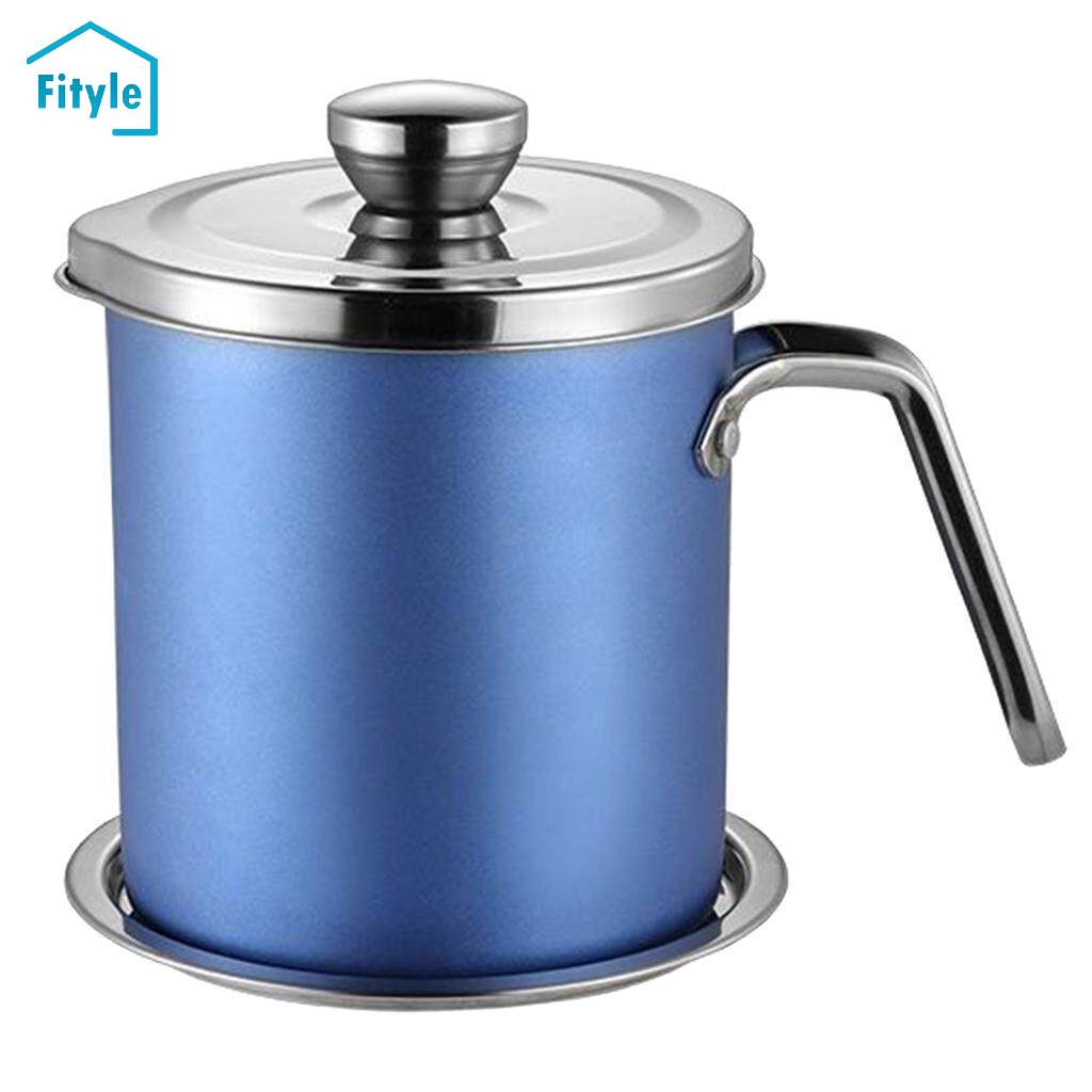 1.6L/2L Stainless Steel Oil Filter Bacon Grease Strainer Tank