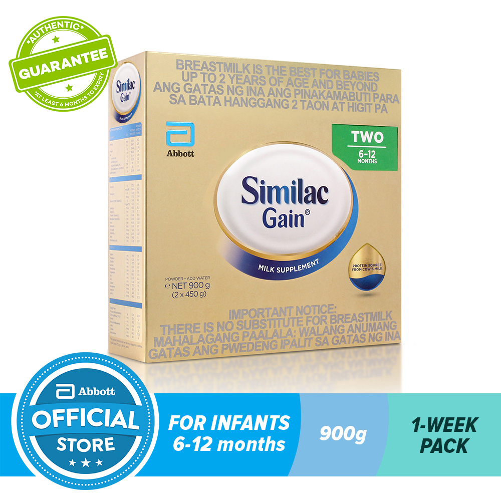 similac gain 6 to 12 months
