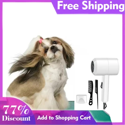 Pet Hair Dryer Portable Blower for Dogs Cats hair blower for pet dog Pet Hair Dryer Portable Foldable Blower for Dogs Cats Low Noise Electric Blowing Comb Softly Cleaning Beauty Comb Portable Pet Dryer Dog Hair Dryer & Comb Pet Grooming Cat Hair Comb