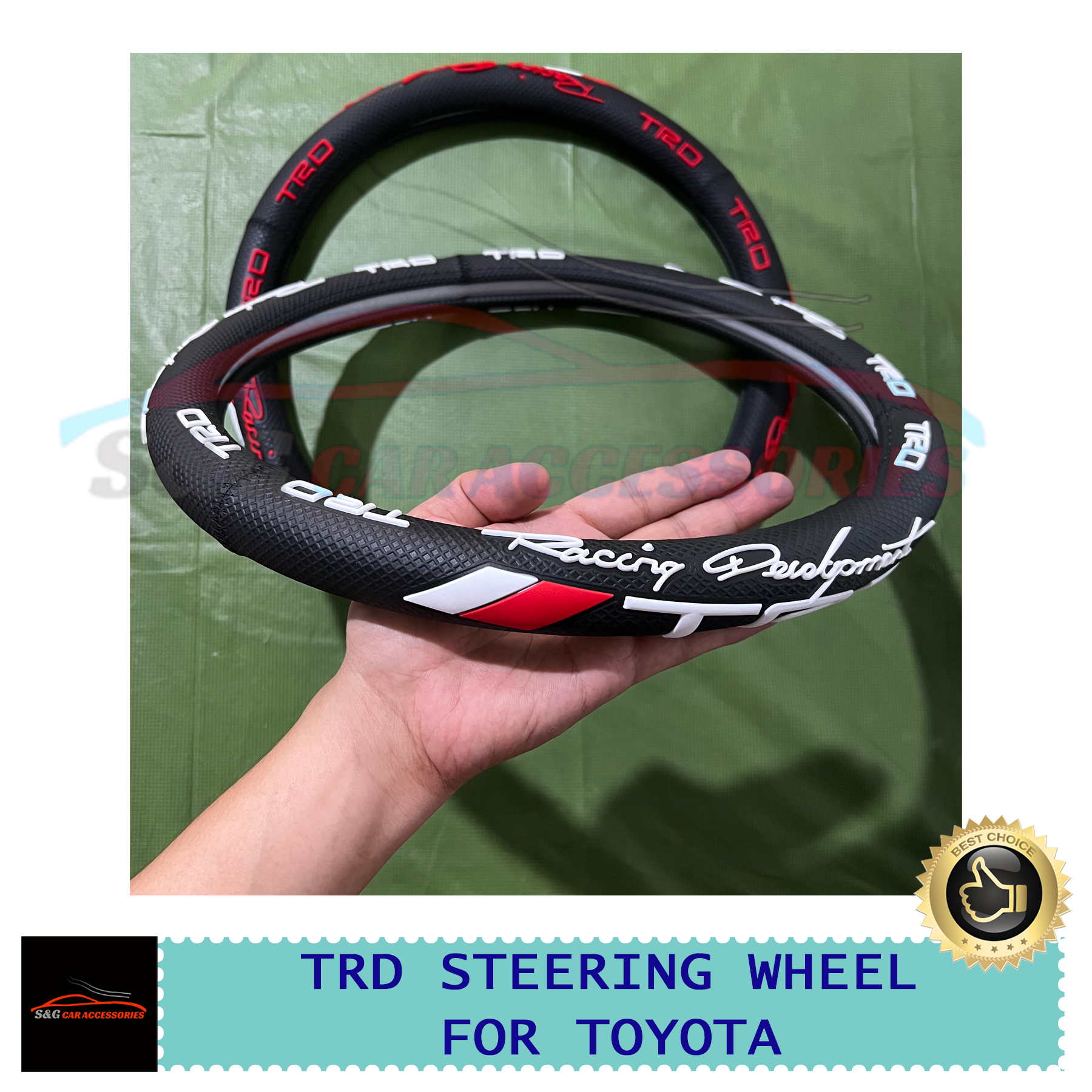 TRD Steering Wheel Cover Standard Round 38 CM for Toyota Lazada PH