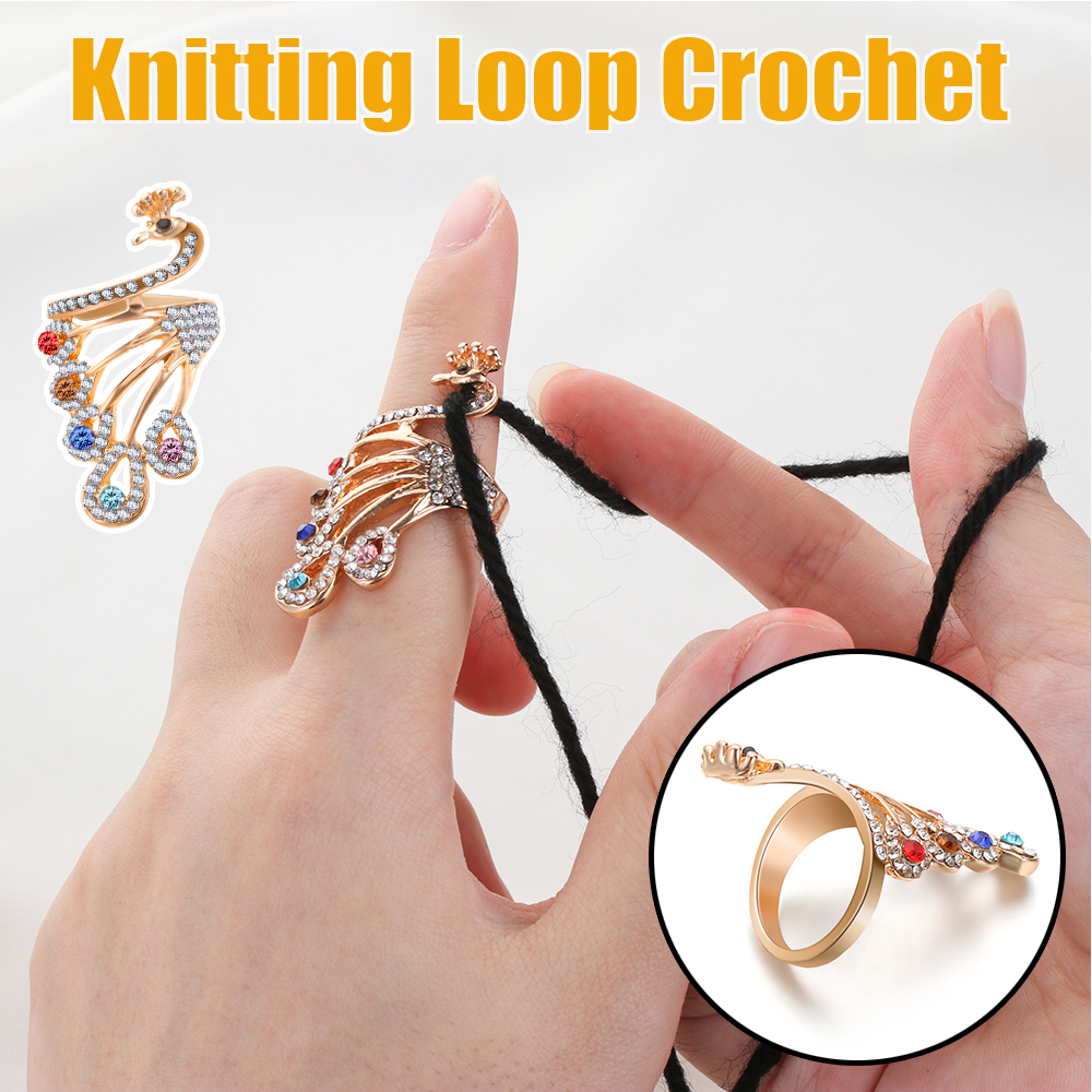 BVZGVG Household Sewing Accessories Finger Wear Thimble Ring Peacock