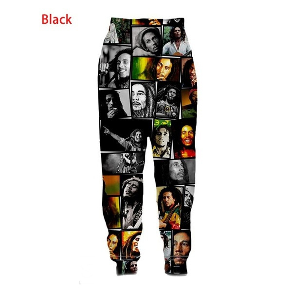3D Singer Bob Marley Casual Pants Mens Womens Jogger Trousers Fitness Sweatpants