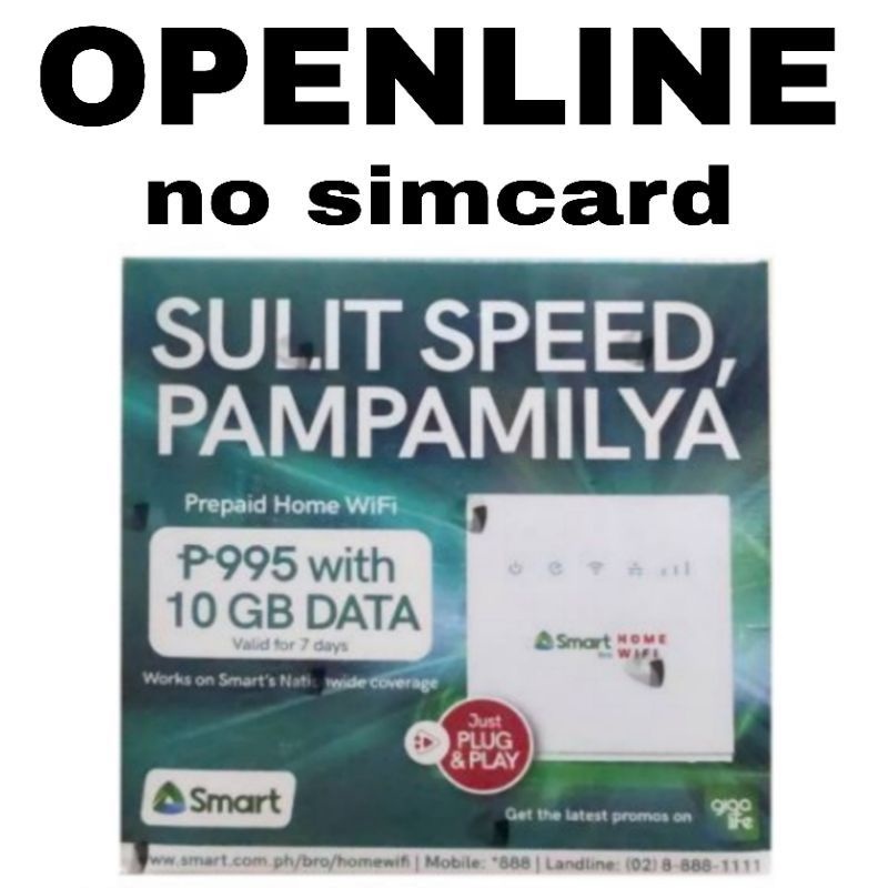 SMART PLDT HOME PREPAID WIFI With GOMO SIM | Lazada PH