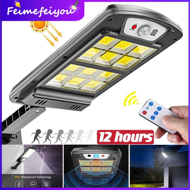 đèn led siêu sáng Đèn ngoài trời đèn led năng luong mặt trời đèn cảm biến khi có người Chống thấm nước IP67 với Đèn tường điều khiển từ xa cho sân Công viên Nhà để xe Đèn chia đường với dây 5M cho trong nhà