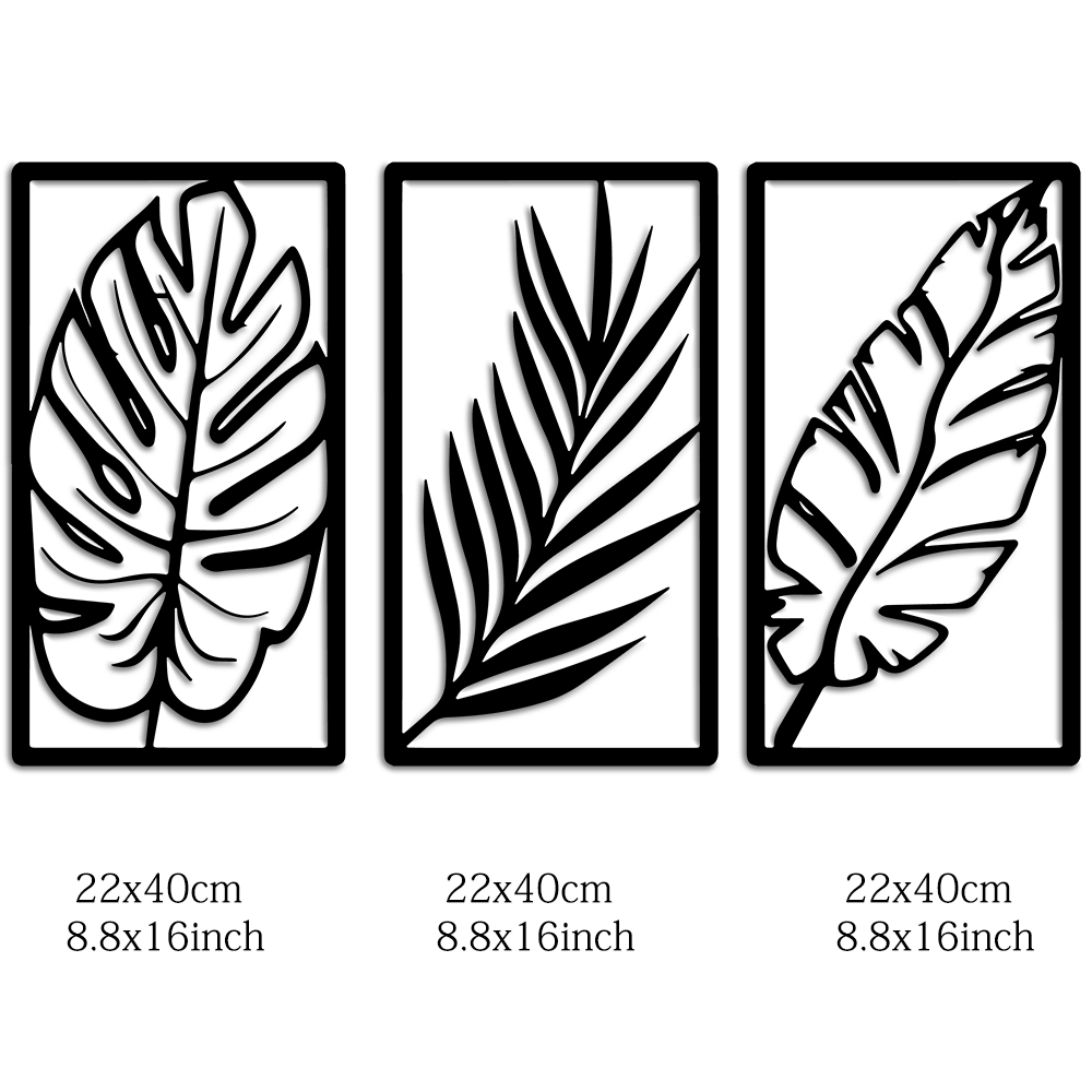 3 Pieces Reed wooden Wall Art, Nature Wall Art, Bedroom Wall Art