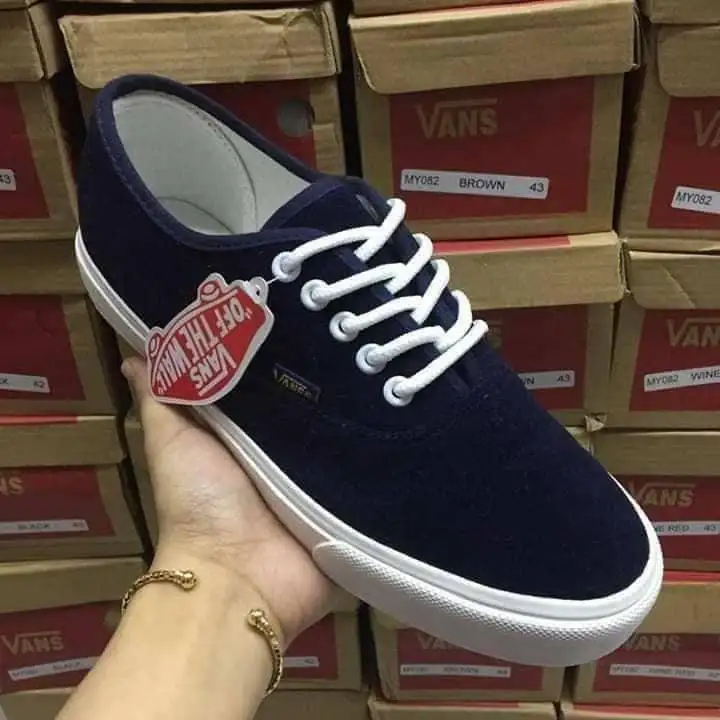 navy blue van shoes