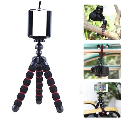 CTRL Octopus Stand Tripod Mount + Phone Holder for iPhone Cell Phone Digital Camera