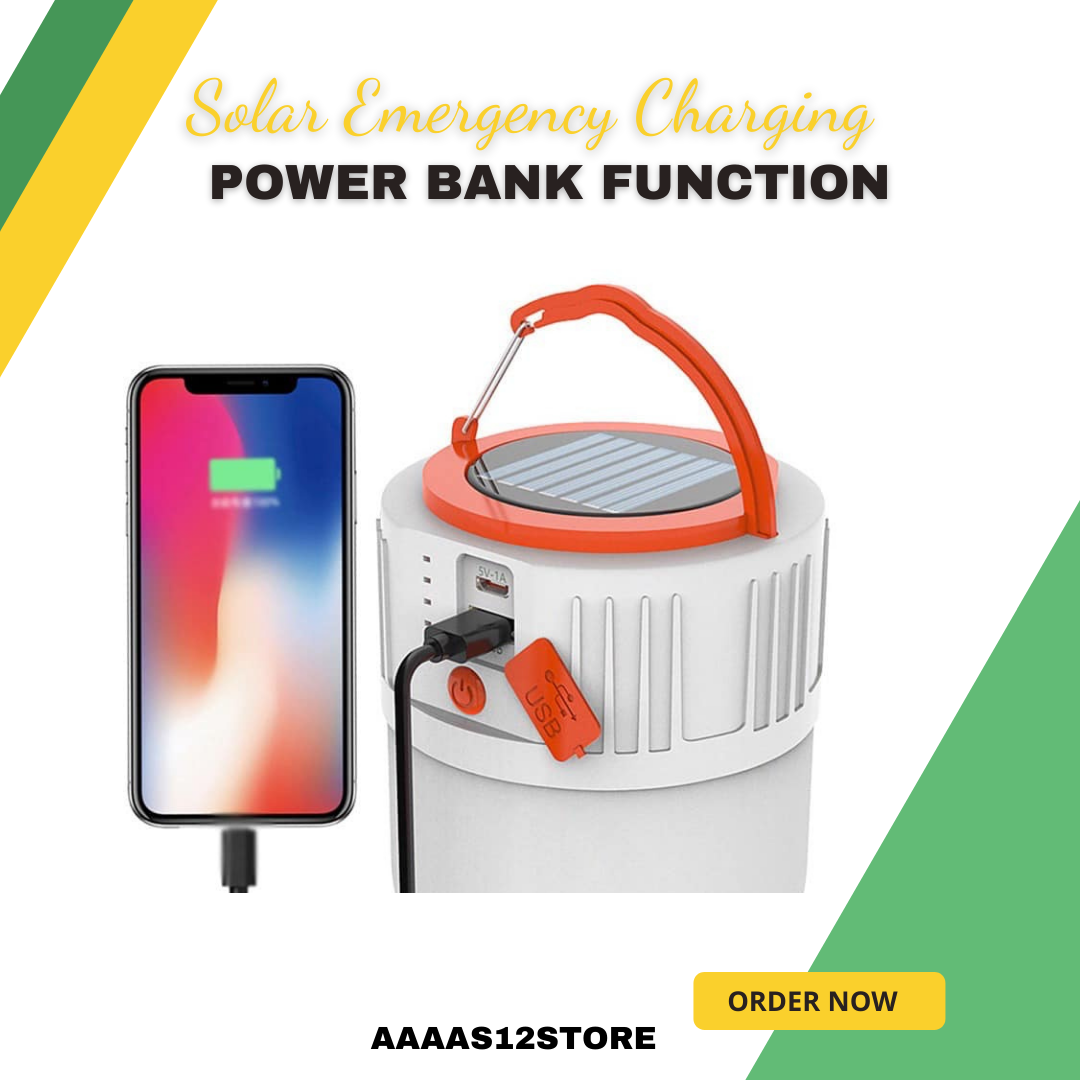Solar Emergency Charging Lamp With Power Bank Function Solar Bulb Emergency Light with Usb