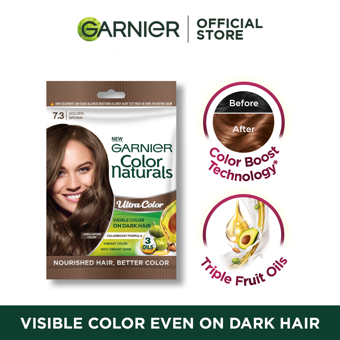 Garnier Color Naturals  Golden Brown Set of 3 – Hair Color  (Long-Lasting) | Lazada PH