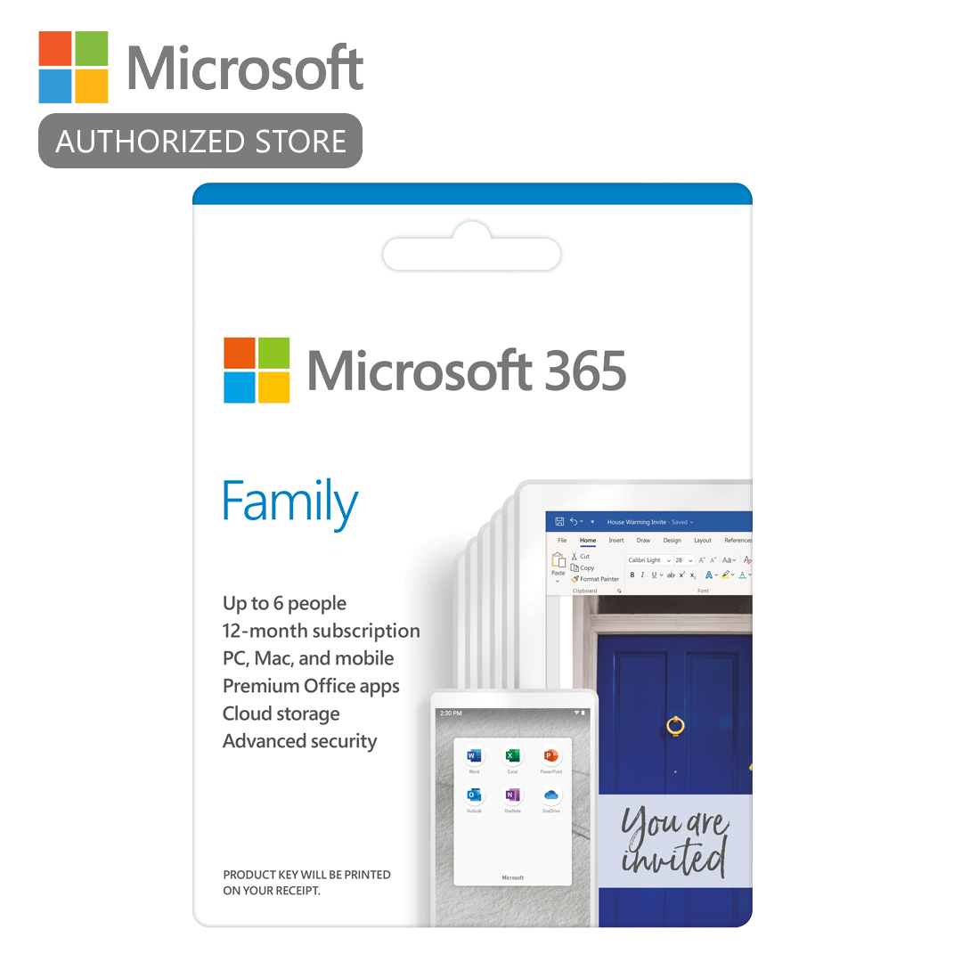 Microsoft 365 Family (formerly Office 365) + Get 3 months for FREE - Mac  OS/Windows OS For up to 6 users with up to 5 devices each | Lazada PH
