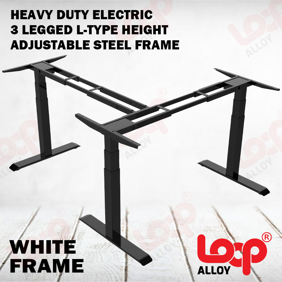 ThreeLegged Height Adjustable Table Frame for LShape Tabletop Lazada PH