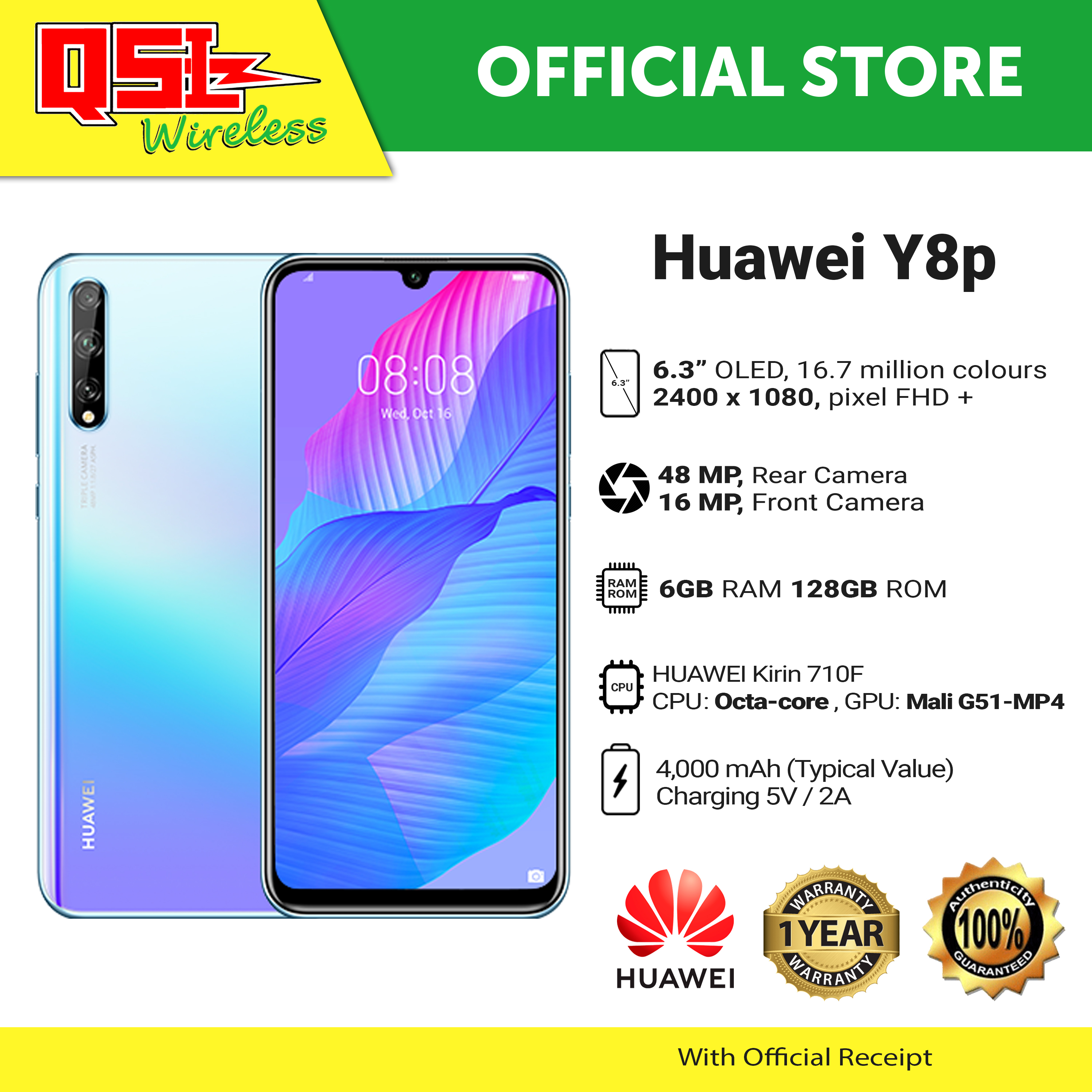 huawei y8p cpu