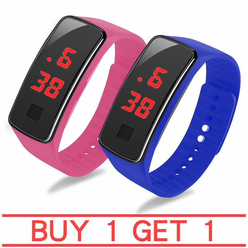Silicone Rubber LED Bracelet Touch Digital Wrist Watch Electronic
