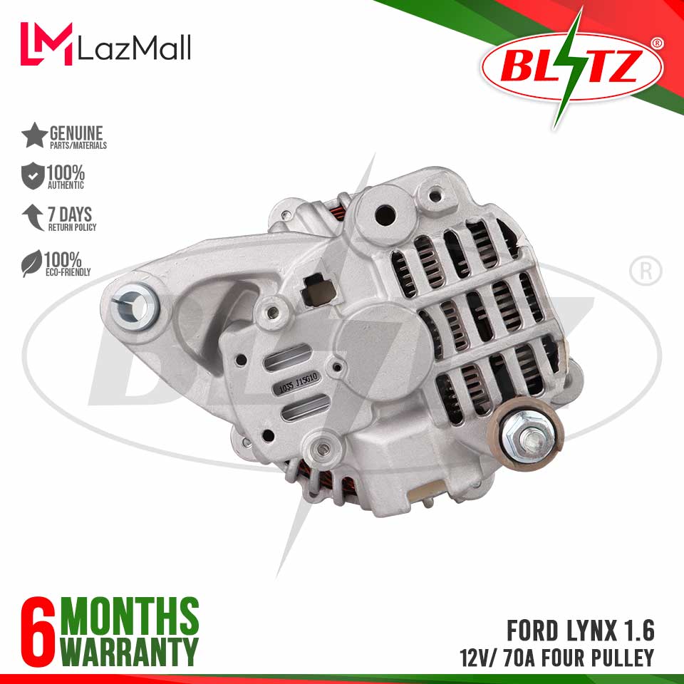BLITZ ALTERNATOR ASSEMBLY FORD LYNX 1.6 FOUR PULLEY 12V / 70A 6 MONTHS