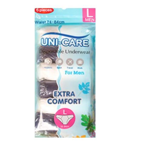Uni-Care Disposable Underwear for Ladies 6s Large