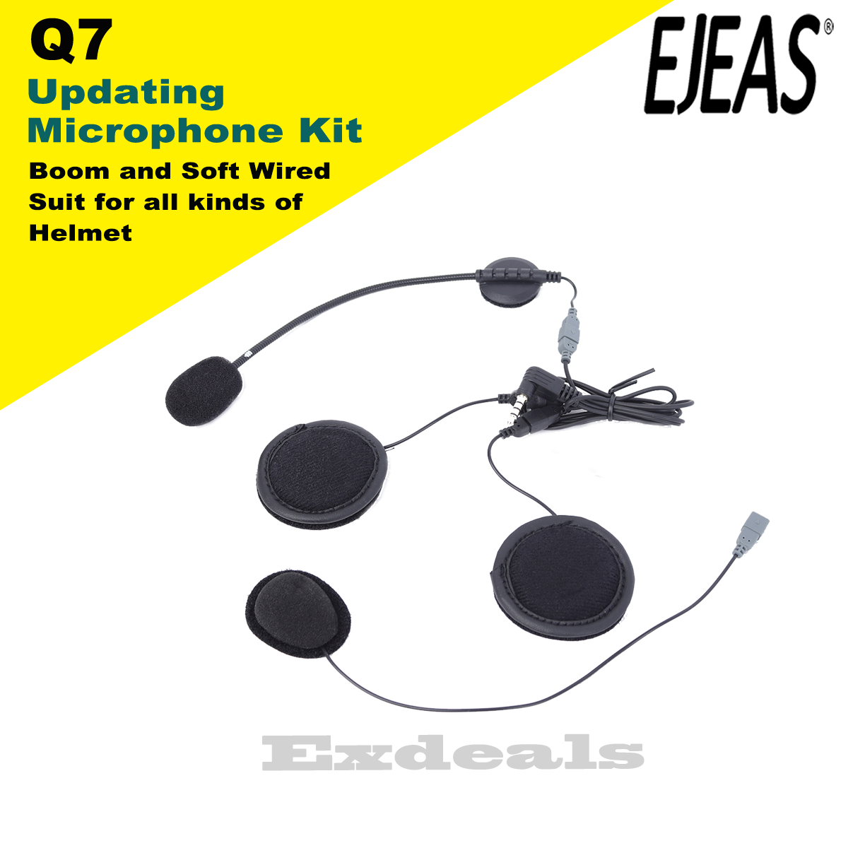 Ejeas Q7 3.5mm Jack 2 in 1 Microphone Speaker Headset earphone for