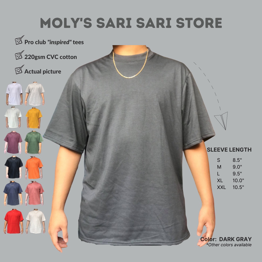 PRO CLUB INSPIRED CVC COTTON PLAIN T 