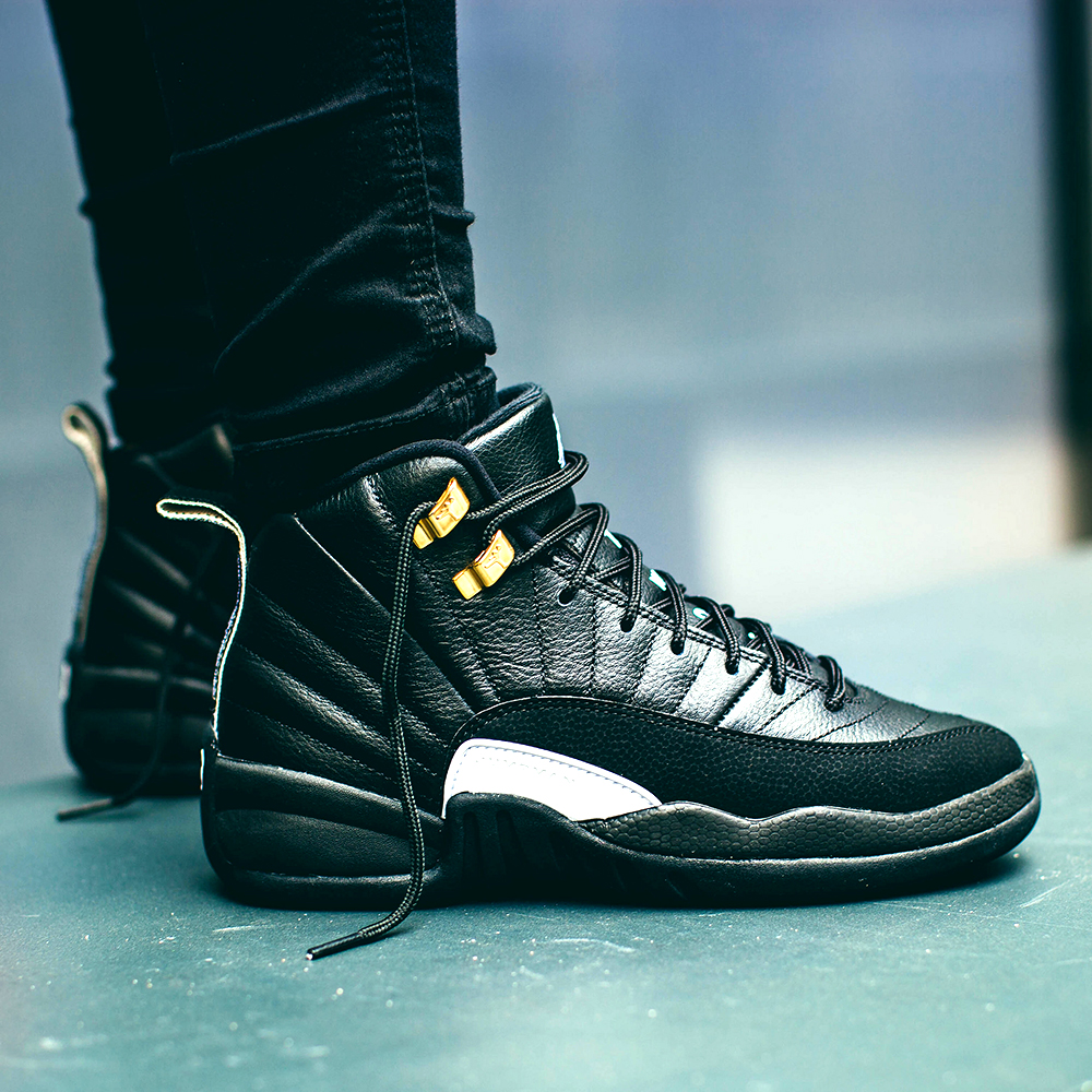 The 12th generation men's high-top basketball shoes black gold รองเท้า ...