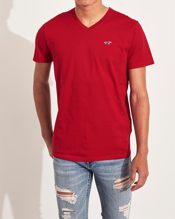Collection V Neck T Shirt (Red) | Lazada PH