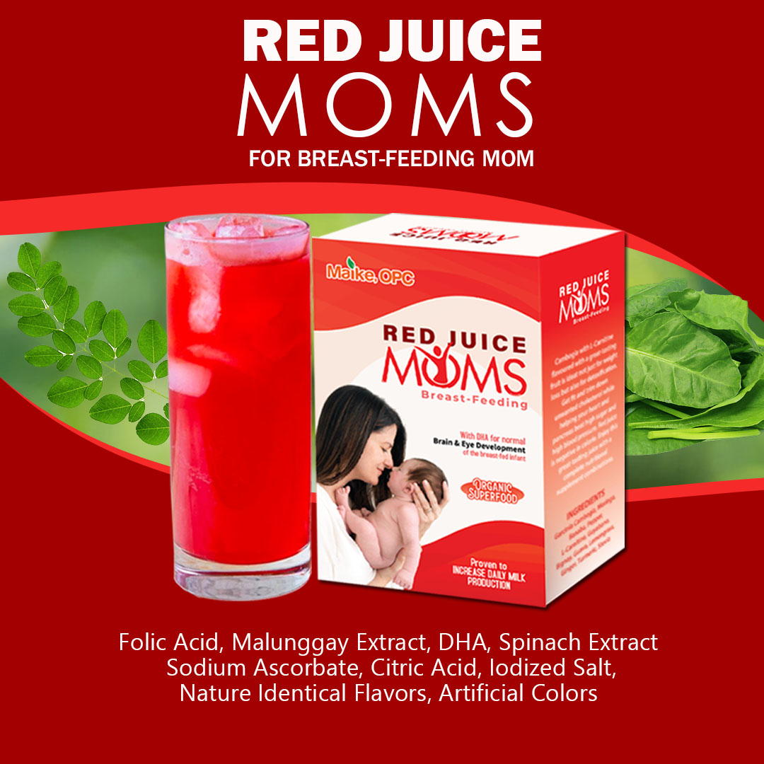 Red Juice Moms (7 sachets) Premium Herbs Corp Breast feeding Milk booster Juice with malunggay