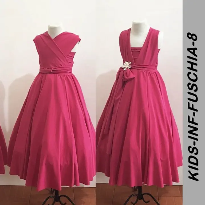 fuschia pink infinity dress