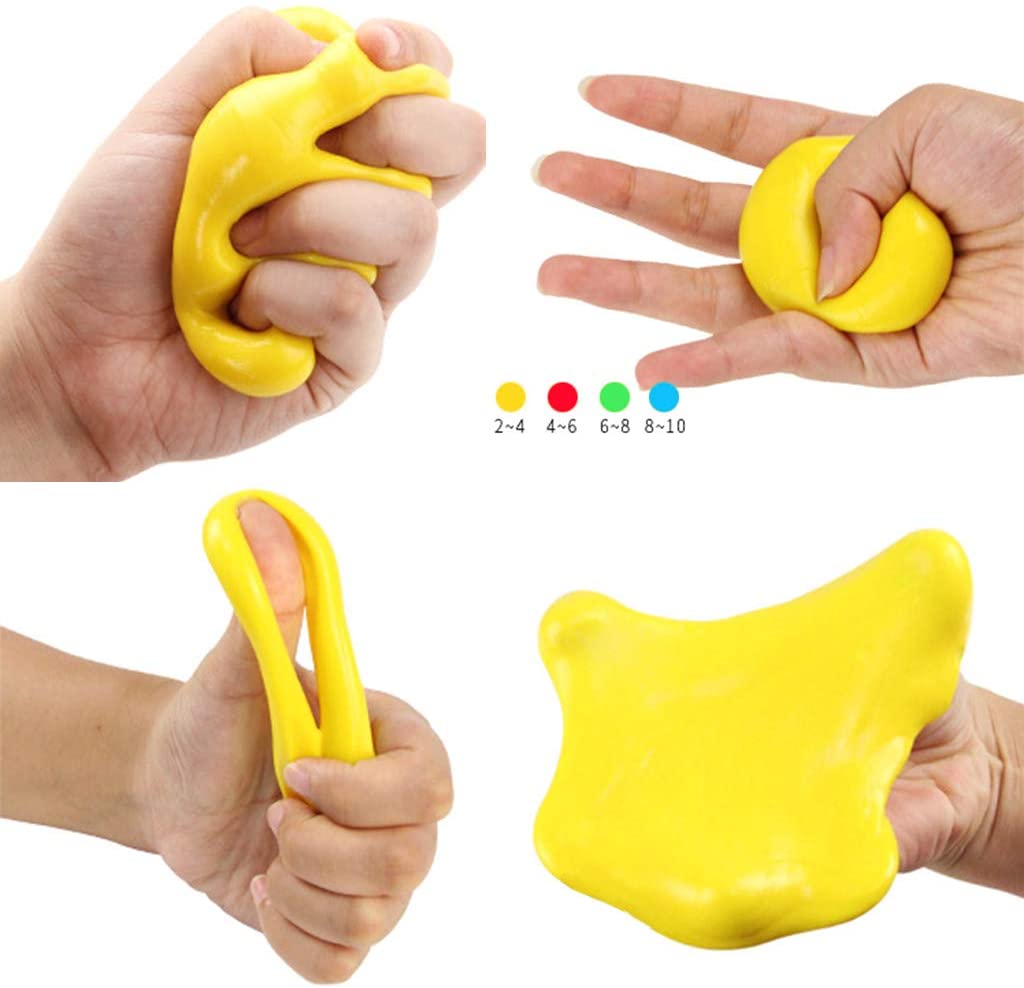 4 Pieces Therapy Putty Hand Squeezer, Putty for Hand Training, Therapy Putty