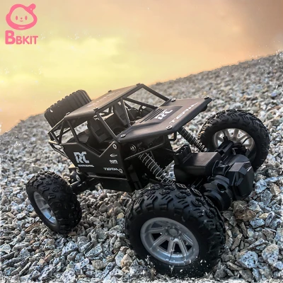 BBKIT Electric RC Vehicle Rock Crawler Alloy RC Car Remote Control Toy Cars 4 Wheels Drive RC Car Model 1:18 Scale Climbing Car Toy
