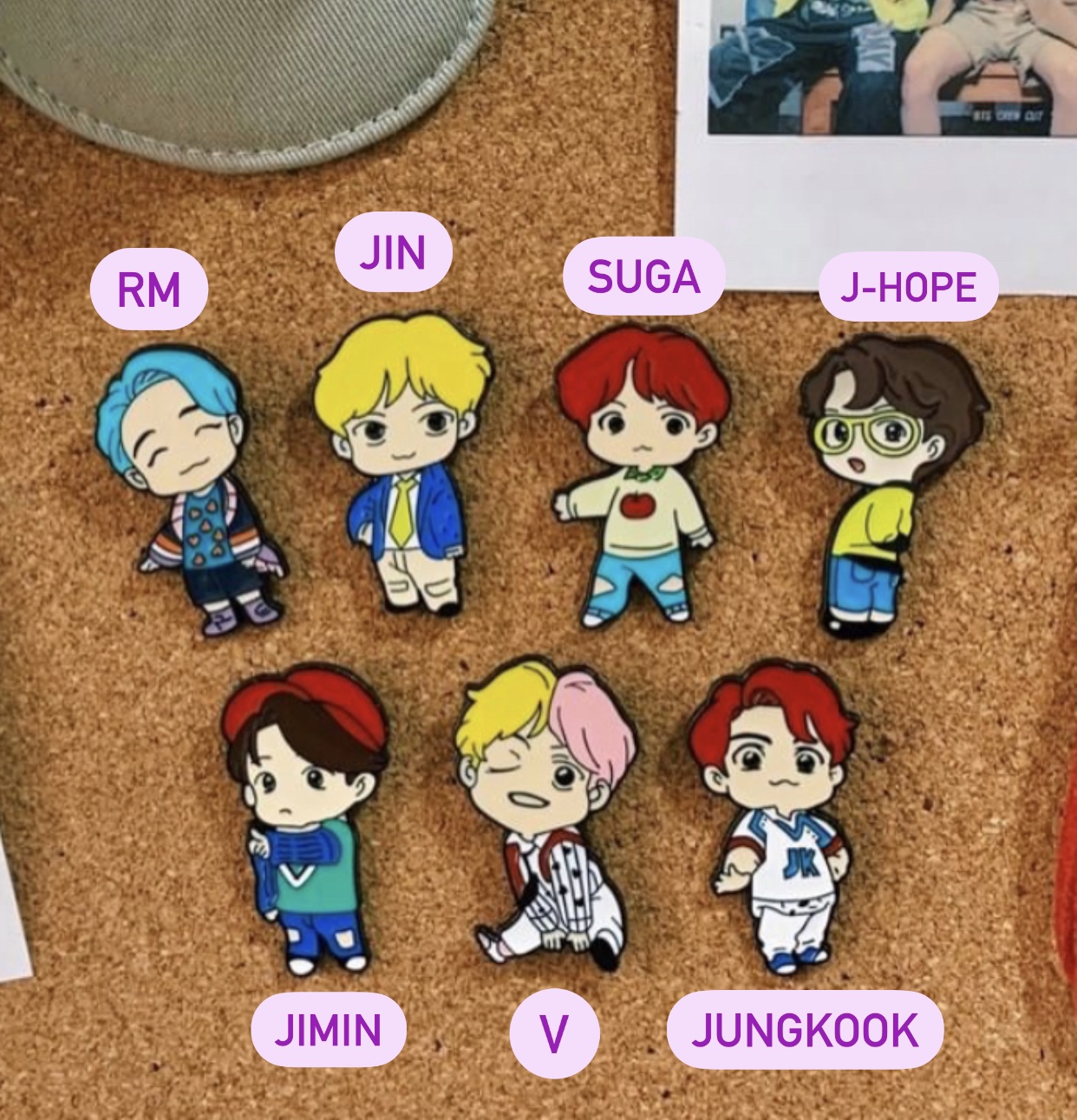 Bts Characters Tiny Tan X House Of Bts Oppa Planner Enamel Pin Collection Lazada Ph