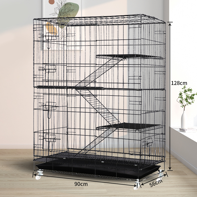 DIY 2/4 Level Dog Cage Cat House Rabbit Hamster Large Cage Indoor Pet