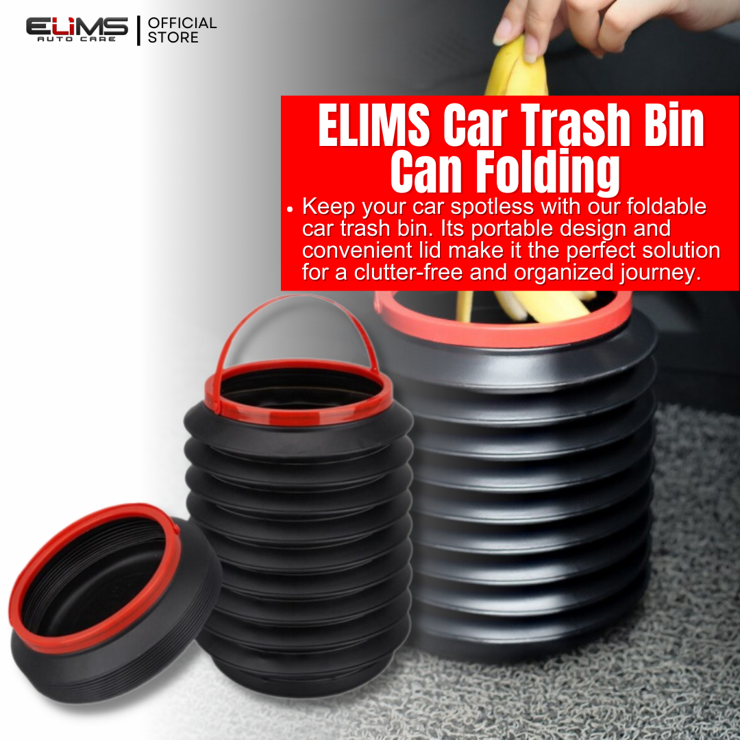 Folding Car Trash Bin Can - Portable & Universal Fit - Keep Your Vehicle  Clean and Organized - Mini Trash Can